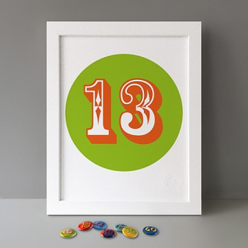 13: Milestone Birthday print